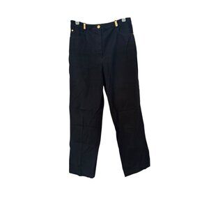 St. John Sport by Marie Gray Black Trouser Size 10 Womens Straight Leg Pant